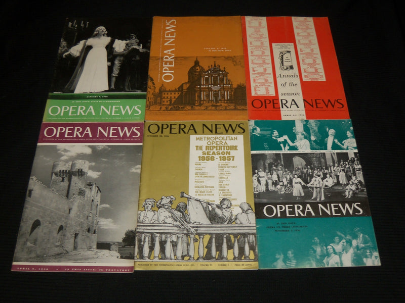 1956 OPERA NEWS MAGAZINE LOT OF 23 DIFFERENT ISSUES - O 2805E