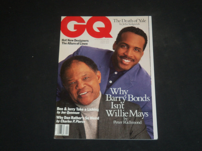 1994 APRIL GQ MAGAZINE - WILLILE MAYS & BARRY BONDS COVER - SP 3440