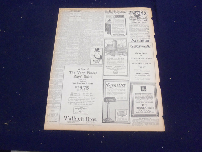 1920 DECEMBER 28 NEW YORK TIMES - BOMBARDING FIUME BY LAND AND SEA - NT 8490