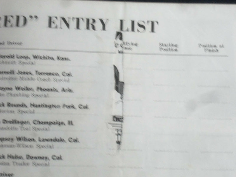 1960 SEP 17 HOOSIER HUNDRED RACING PROGRAM -INDIANA STATE FAIRGROUNDS - SP 3804M