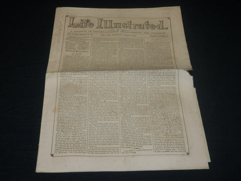1856 MARCH 8 LIFE ILLUSTRATED NEWSPAPER - NEW YORK STATE IDIOT ASYLUM - NP 4801