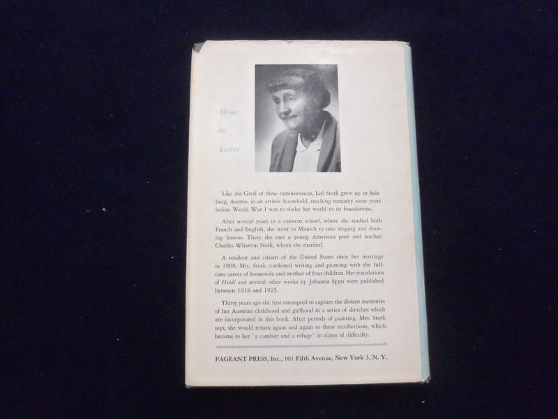 1958 AND GRETL REMEMBERED HARDCOVER BOOK - INSCRIBED BY LISL STORK - KD 8554