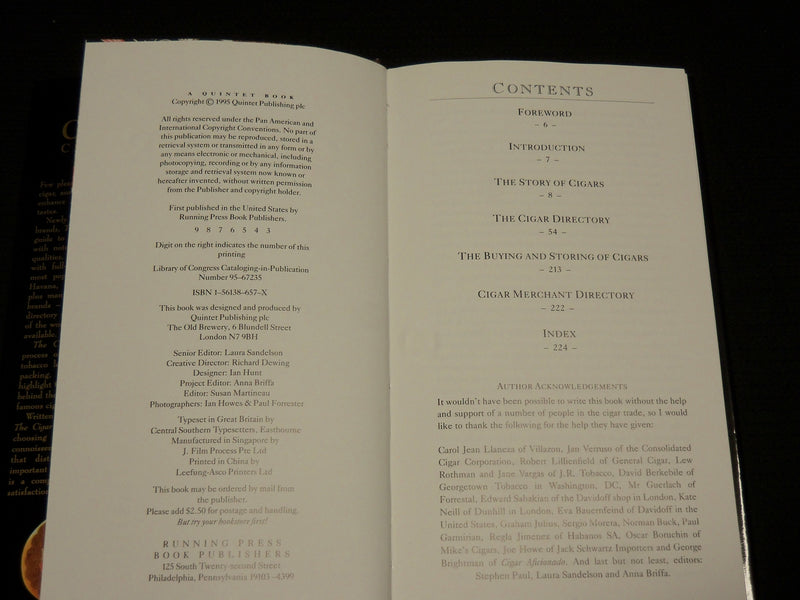 1995 THE CIGAR COMPANION HARDCOVER BOOK - SECOND EDITION - KD 7461