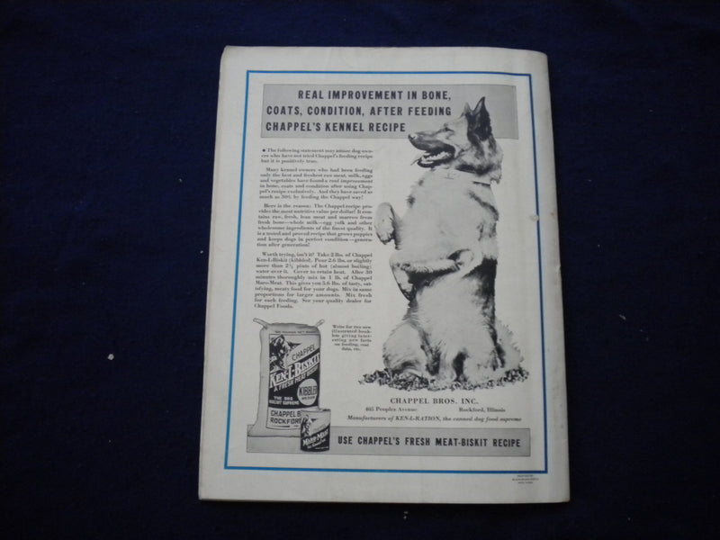 1936 SEP 1 THE AMERICAN KENNEL GAZETTE MAGAZINE - HANKA-FLOTTENBERG - SP 3625N