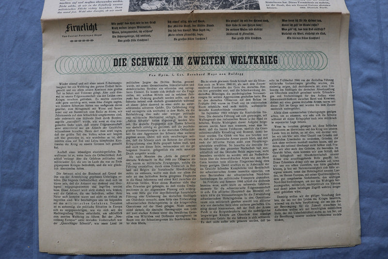 1945 SEPTEMBER 1 6 JAHRE AKTIVDIENST NEWSPAPER - GERMAN - K 3126