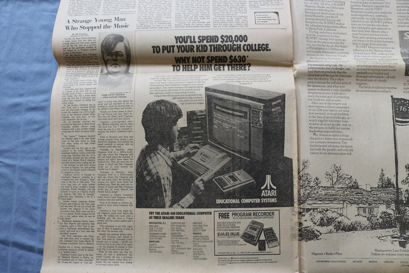 1980 DECEMBER 10 THE WASHINGTON POST - JOHN LENNON MURDERED - NP 9211