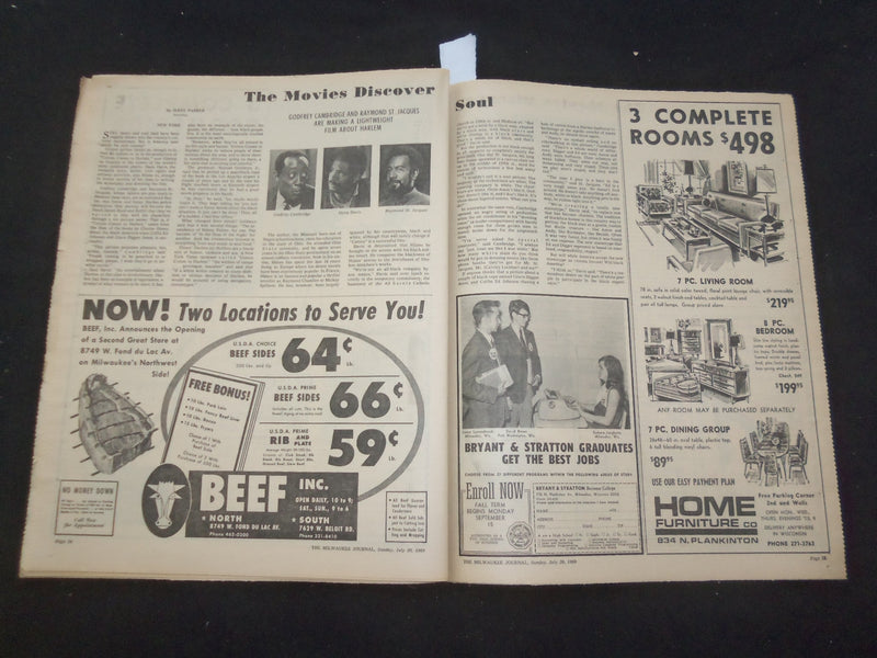 1969 JULY 20 MILWAUKEE JOURNAL TV SCREEN SECTION -SHARIF/PALANCE COVER - NP 8061