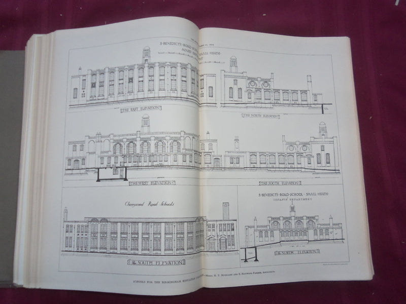 1913 JAN-DEC THE BUILDER U. K. MAGAZINE BOUND VOLUMES - 2 VOLS - FOLD OUTS- C 37