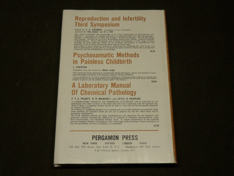 1961 CONTROL OF OVULATION HARDCOVER BOOK EDITED BY CLAUDE A. VILLEE - KD 6293