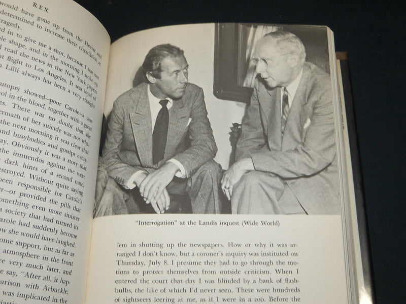 1975 REX AN AUTOBIOGRAPHY HARDCOVER BOOK INSCRIBED BY REX HARRISON - D 453