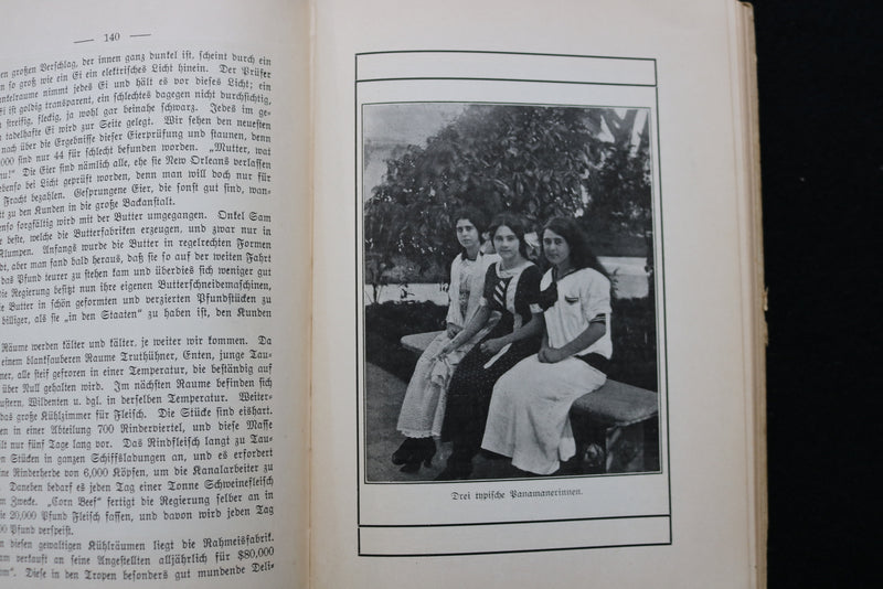 1912 PANAMA KANAL, LAND AND LEUTE HARDCOVER BOOK BY LOUIS WAGNER - KD 9462