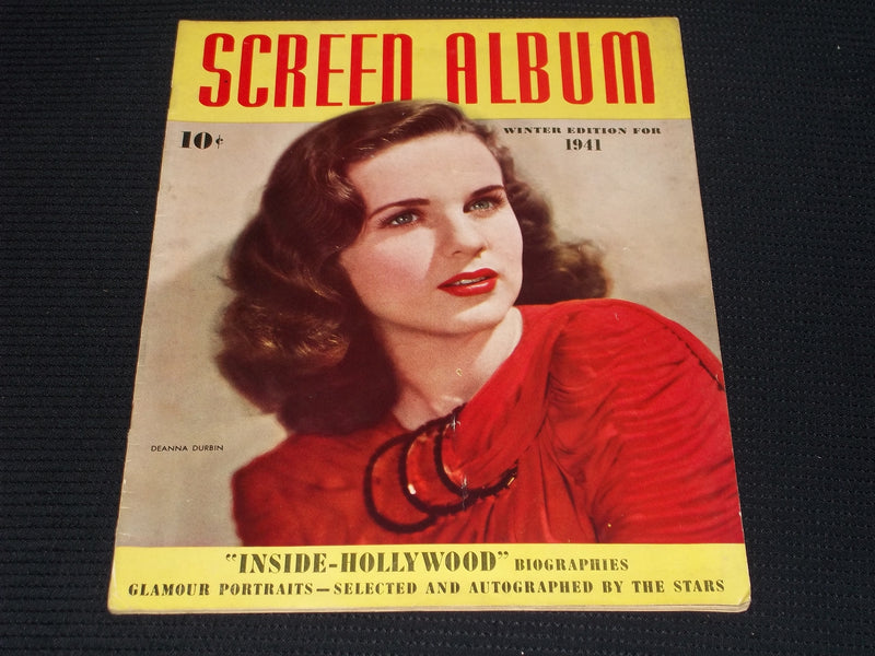 1941 WINTER SCREEN ALBUM MAGAZINE - DEANNA DURBIN FRONT COVER - E 16507
