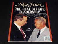 1991 JULY 22 NEW YORK MAGAZINE - COUMO & DINKINS FRONT COVER - E 619
