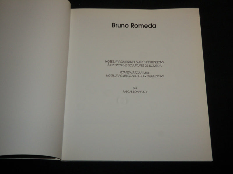 1994 BRUNO ROMEDA SCULPTURES SOFTCOVER BOOK - NICE PHOTOS - R 707R