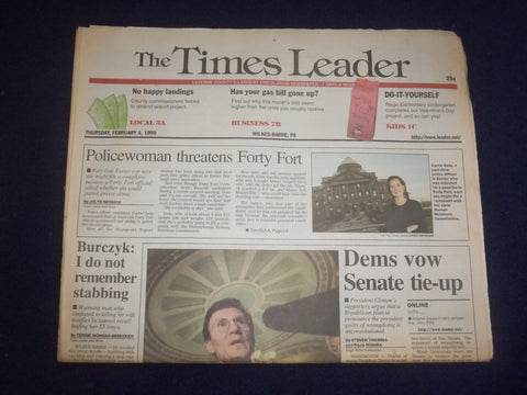 1999 FEB 4 WILKES-BARRE TIMES LEADER - DEMS VOW SENATE TIE-UP - NP 8242