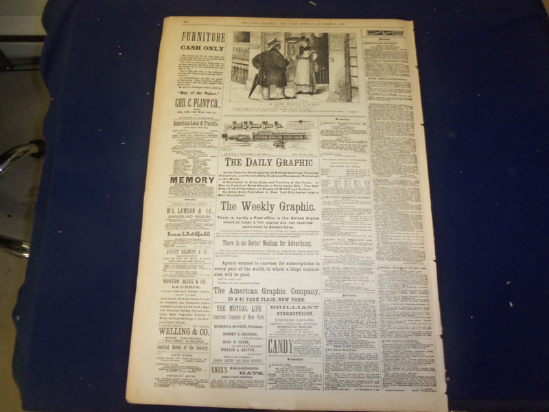 1887 OCTOBER 17 THE DAILY GRAPHIC NEWSPAPER - WAITING AND WAITERS - NT 7676