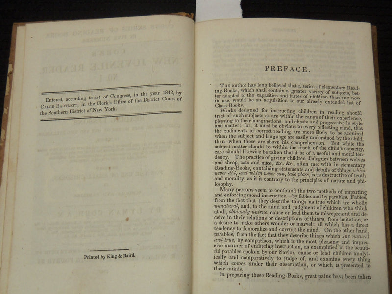 1847 COBB'S NEW JUVENILE READER VOLUME 1 & 2 - LYMAN COBB - K 2595
