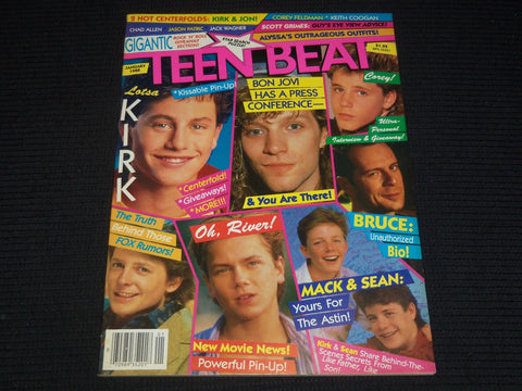 1988 JANUARY TEEN BEAT MAGAZINE - RIVER PHOENIX & MICHAEL J. FOX COVER - E 14897