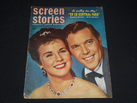 1948 JUNE SCREEN STORIES MAGAZINE - DEANNA DURBIN & DICK HAYMES COVER - E 12462