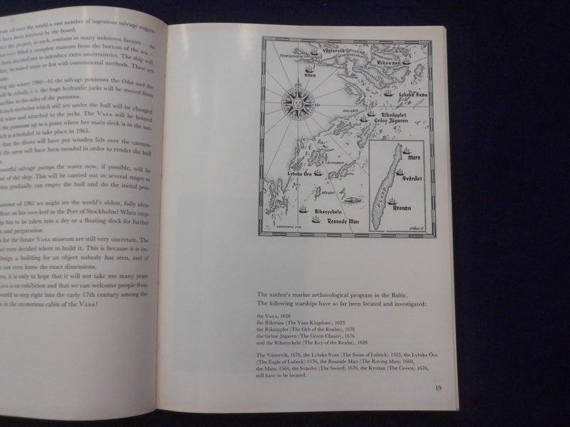 1960 THE WARSHIP VASA DEEP DIVING HARDCOVER BOOK BY ANDERS FRANZEN - KD 8817