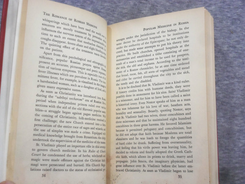1937 THE ROMANCE OF RUSSIAN MEDICINE BY MICHAEL RAVITCH, MD - KD 2758U