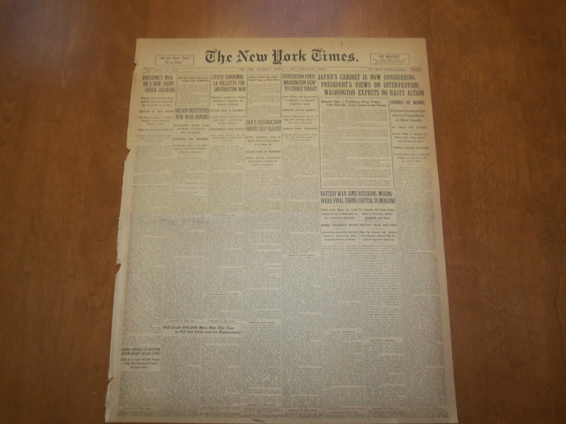 1918 MARCH 7 NEW YORK TIMES - PERSHING'S MEN ON A NEW FRONT - NT 8144