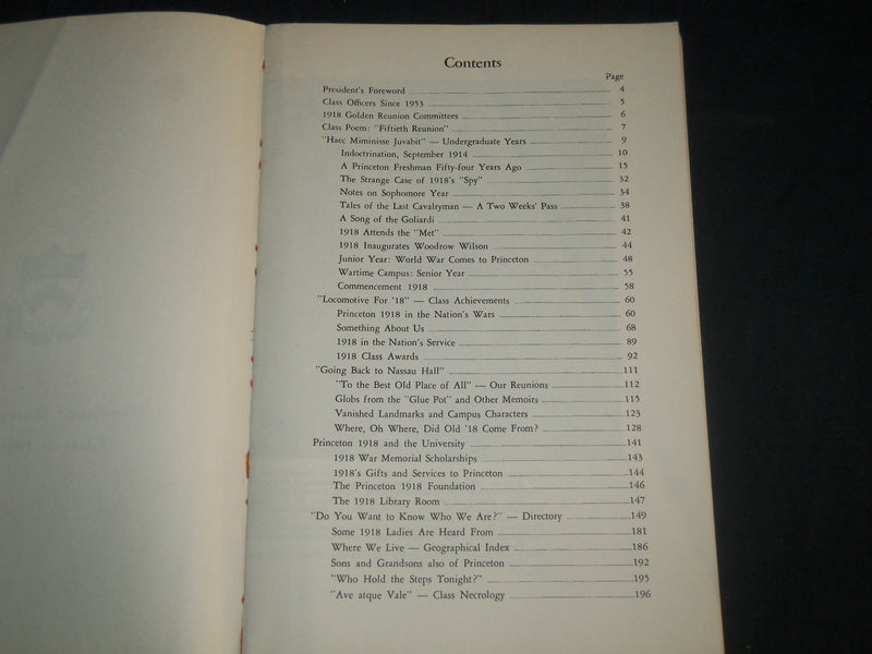 1918 PRINCETON UNIVERSITY GOLDEN YEAR BOOK - 1968 - KD 5725