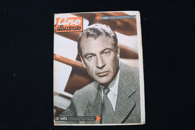 1948 SEPTEMBER 26 CINE ILLUSTRATO MAGAZINE - GARY COOPER COVER - E 25320