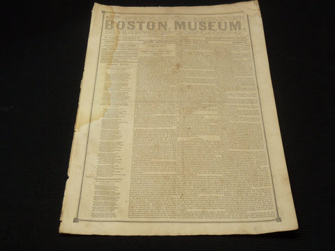 1851 MAY 17 BOSTON MUSEUM NEWSPAPER - HENRY W. LONGFELLOW - JOHNSON - NP 9024
