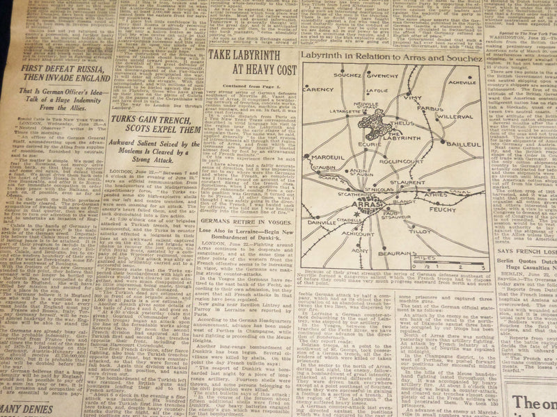 1915 JUNE 23 NEW YORK TIMES - LEMBERG SHELLED AS RUSSIANS GO - NT 7711