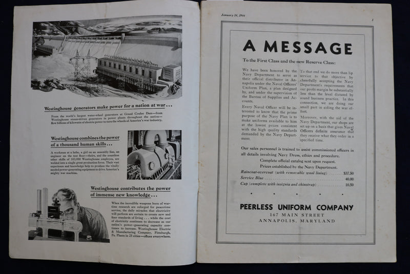 1944 JANUARY 14 THE WATAUGAN MAGAZINE FOR COLLEGE MEN - ANNAPOLIS - K 809