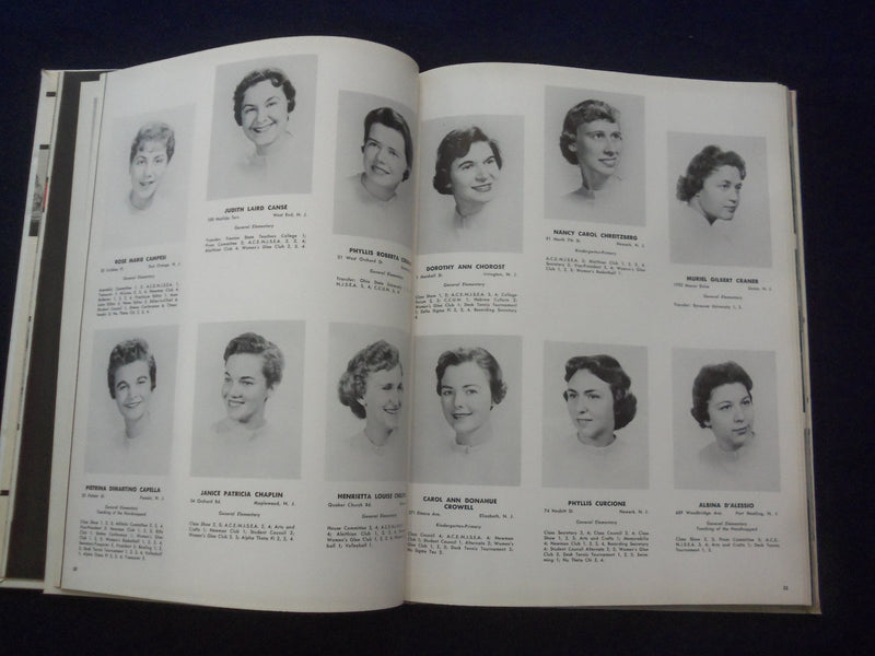 1958 MEMORABILIA NEW JERSEY STATE TEACHERS COLLEGE YEARBOOK - UNION, NJ- YB 3109