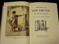 1964 ADVENTURES OF TOM SAWYER HARDCOVER BOOK - NORMAN ROCKWELL - R 725K