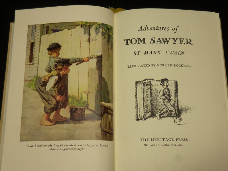 1964 ADVENTURES OF TOM SAWYER HARDCOVER BOOK - NORMAN ROCKWELL - R 725K