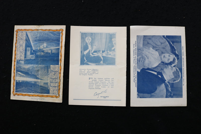 1922-1928 THE CAPITOL THEATRE MOVIE PROGRAMS - LOT OF 3 - JOHN GILBERT - K 1956