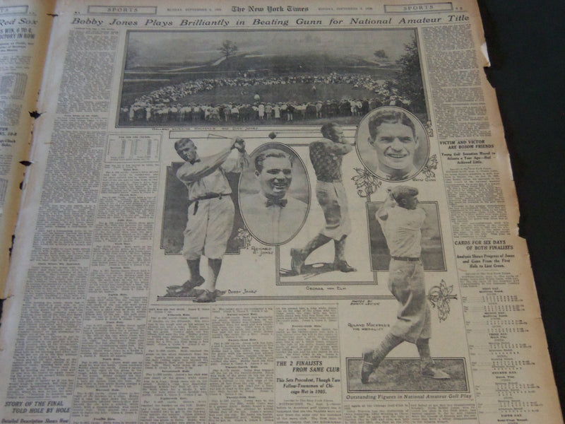 1925 SEPTEMBER 6 NEW YORK TIMES - JONES KEEPS TITLE BOROTRA UNCONSCIOUS- NT 6488