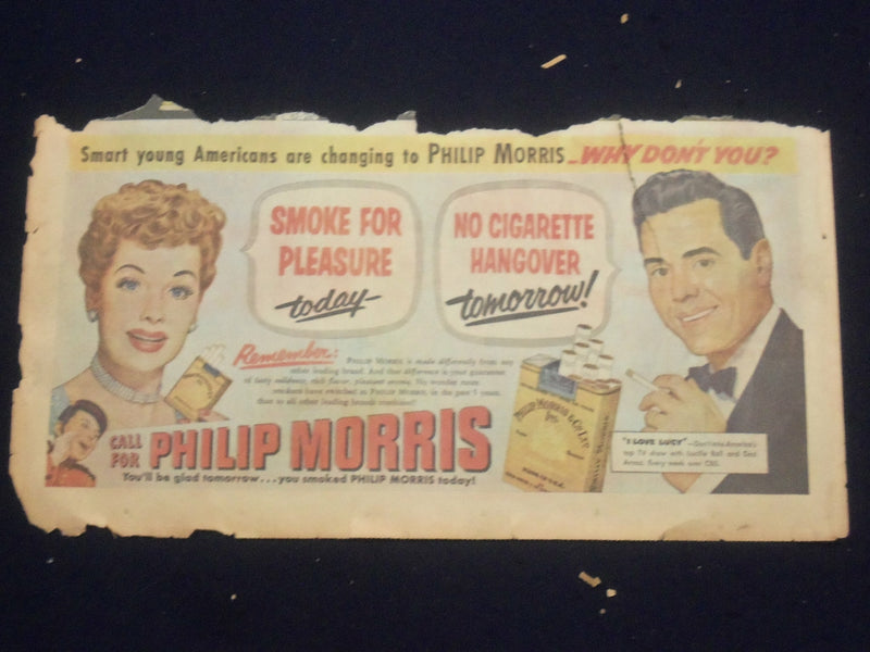 1950'S I LOVE LUCY - PHILIP MORRIS COLOR COMICS ADS - LOT OF 3 - NP 5267