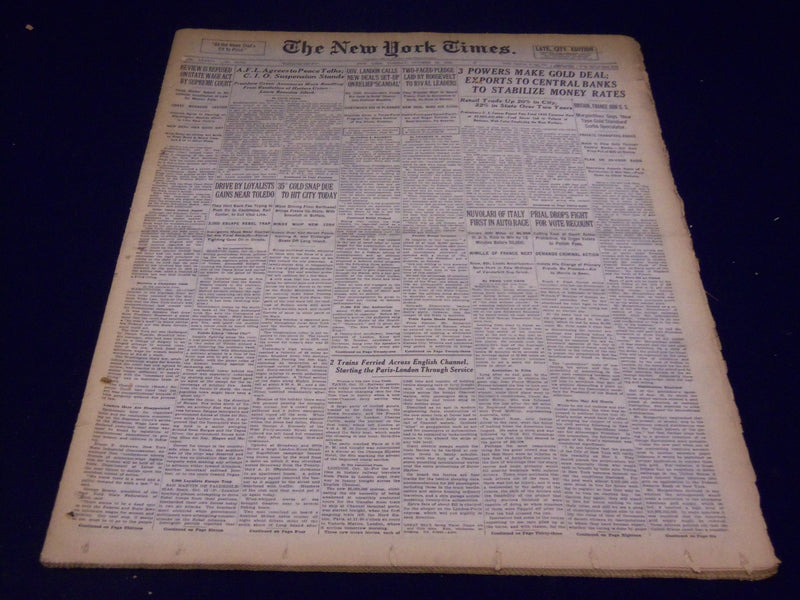 1936 OCT 13 NEW YORK TIMES - NUVOLARI OF ITALY FIRST IN AUTO RACE - NT 2117