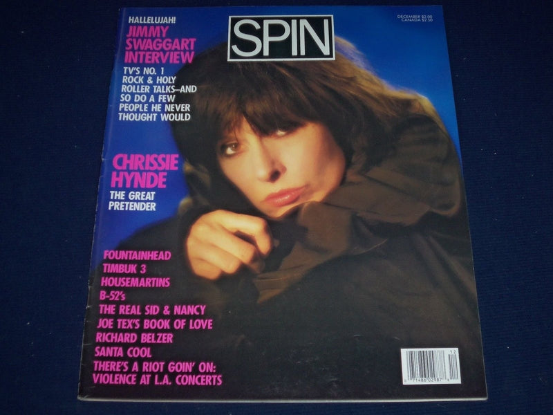 1986 DECEMBER SPIN MAGAZINE - CHRISSIE HYNDE COVER - GREAT PHOTOS - J 1332