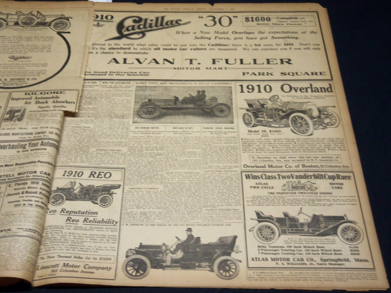 1909 NOV 7 THE BOSTON HERALD - HARVARD VANQUISHES CORNELL - DARTMOUTH - BH 396
