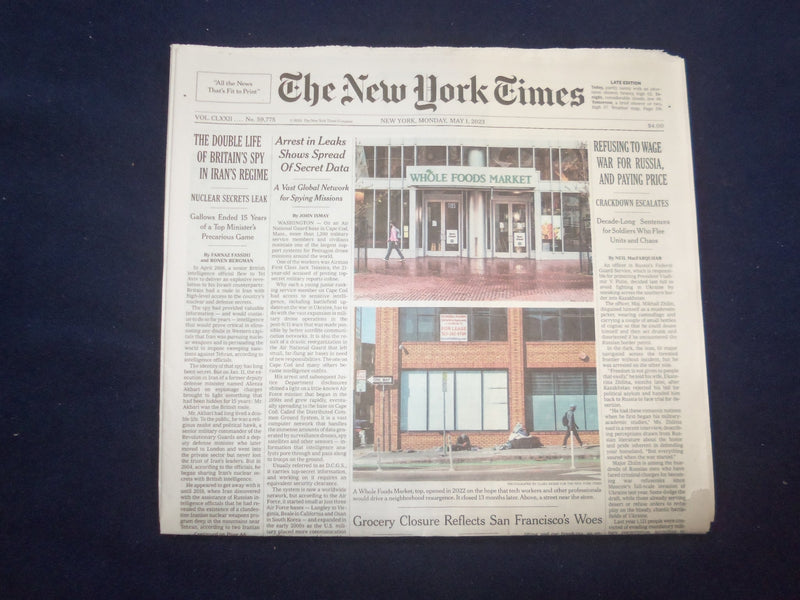 2023 MAY 1 NEW YORK TIMES - REFUSING TO WAGE WAR FOR RUSSIA, AND PAYING PRICE