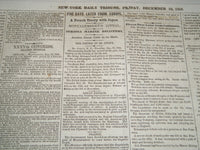 1858 DECEMBER 24 & 30 NEW YORK TRIBUNE NEWSPAPER LOT OF 2 - NP 4171