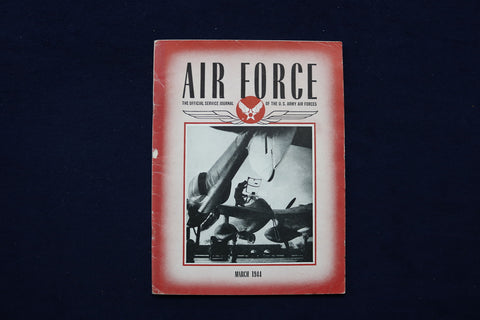 1944 MARCH AIR FORCE MAGAZINE - P-38 AT AA FIGHTER BASE COVER - E 11398