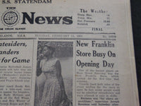 1961 FEBRUARY 14 THE DAILY NEWS OF THE VIRGIN ISLANDS LOT OF 2 - NP 1868H