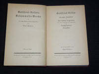 1921-1922 GOTTFRIED KELLER GERMAN BOOK LOT OF 6 - VOLUMES 1-6 - KD 2094