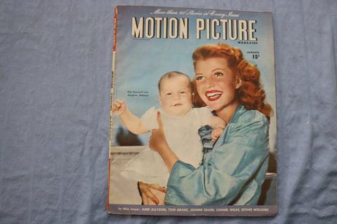 1946 JANUARY MOTION PICTURE MAGAZINE - RITA HAYWORTH COVER - ST 1002W