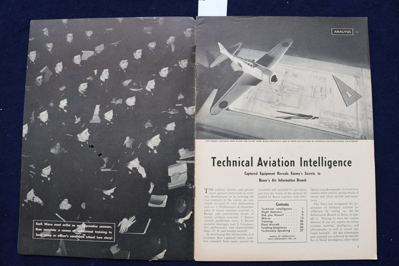 1943 JUNE 1 & AUGUST 1 BUAER NEWS LETTER MAGAZINE - LOT OF 2 - K 662