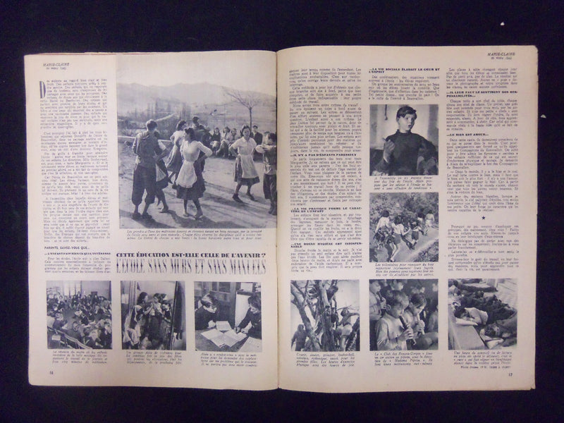 1943 MARCH 20 MARIE CLAIRE MAGAZINE - ILLUSTRATIONS, STORIES & ADS - ST 3561