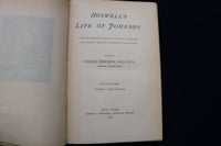 1891 BOSWELL'S LIFE OF JOHNSON HARDCOVER BOOKS - LOT OF 6 VOLUMES - KD 9449