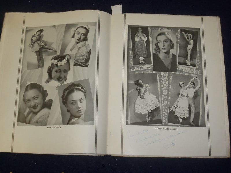 1935 COL. DE BASIL'S BALLET RUSSES DE MONTE CARLO PRGM-RIABOUCHINSKA SIG.-J 4837